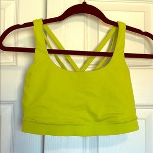 Lululemon bra lime green size 8.
